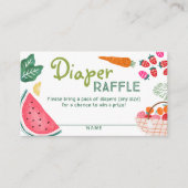地元で育った赤オーガニックちゃんシャワーおむつラッフル エンクロージャーカード (正面)