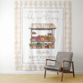 地元で育った赤男女兼用ちゃんシャワーの背景 タペストリー (インサイチュ)