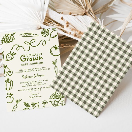 地元で育った赤男女兼用ちゃんシャワー 招待状