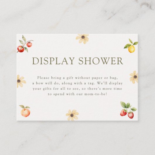 地元で育った赤素朴ちゃんシャワー表示シャワー エンクロージャーカード (正面)