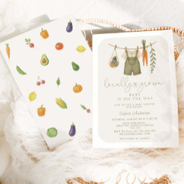 地元で育った赤素朴ちゃんシャワー 招待状