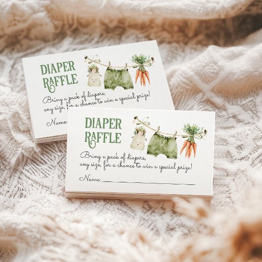 地元で育った農場ボホベイビーシャワーオムツ エンクロージャーカード