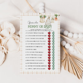 地元で育った農場ママパパベビーシャワーゲーム