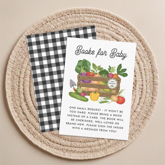 地元で育った農家のベビー向けマーケットブック エンクロージャーカード