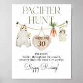 地元で育った農家の赤ちゃんシャワーおしゃぶり狩りゲーム ポスター (正面)