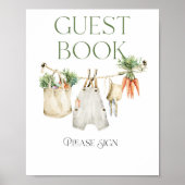 地元で育った農家の赤ちゃんシャワーゲストブック ポスター (正面)