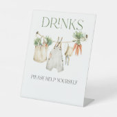 地元で育った農家の赤ちゃんシャワー飲料の看板 台座サイン (正面)