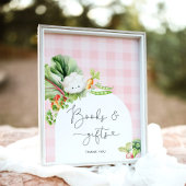 地元で育った農家はピンクの本や贈り物を販売している ポスター