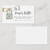 地元で育った農家ベビーシャワーおむつラッフル エンクロージャーカード (正面/裏面)