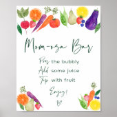 地元で育った農家マーケットブズミモサバーサイン ポスター (正面)