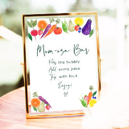 地元で育った農家マーケットブズミモサバーサイン ポスター