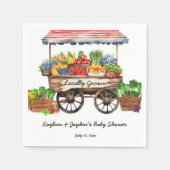 地元で育った農家市場のベビーシャワー印刷 スタンダードカクテルナプキン (正面)