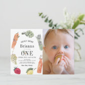 地元で育った農家市場の写真1st Birthday 招待状 (スタンド正面)