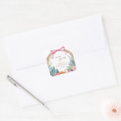 地元で育った農家市場の女の子ベビーシャワー スクエアシール (封筒)