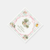 地元で育った農家市場の女の子ベビーシャワー スタンダードカクテルナプキン (角)