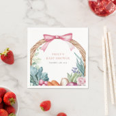 地元で育った農家市場の女の子ベビーシャワー スタンダードカクテルナプキン (インサイチュ)