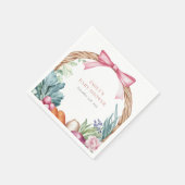 地元で育った農家市場の女の子ベビーシャワー スタンダードカクテルナプキン (角)