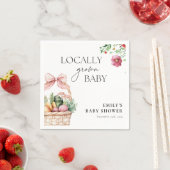 地元で育った農家市場の女の子ベビーシャワー スタンダードカクテルナプキン (インサイチュ)