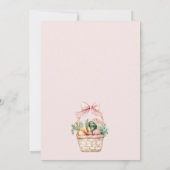 地元で育った農家市場の女の子ベビーシャワー 招待状 (裏面)