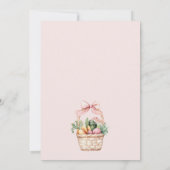 地元で育った農家市場の女の子ベビーシャワー 招待状 (裏面)