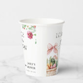 地元で育った農家市場の女の子ベビーシャワー 紙コップ (右)