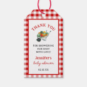 地元で育った農家市場の赤ちゃんシャワー ギフトタグ (正面)