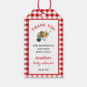 地元で育った農家市場の赤ちゃんシャワー ギフトタグ (裏面)