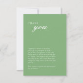 地元で育った農家市場の赤ちゃんシャワー サンキューカード (裏面)