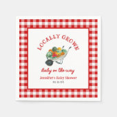 地元で育った農家市場の赤ちゃんシャワー スタンダードカクテルナプキン (正面)