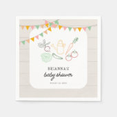 地元で育った農家市場の赤ちゃんシャワー スタンダードカクテルナプキン (正面)