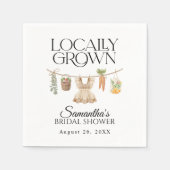 地元で育った農家市場の赤ちゃんシャワー スタンダードカクテルナプキン (正面)