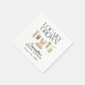 地元で育った農家市場の赤ちゃんシャワー スタンダードカクテルナプキン (角)