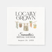 地元で育った農家市場の赤ちゃんシャワー スタンダードカクテルナプキン (正面)