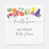 地元で育った農家市場の赤ちゃんシャワー スタンダードランチョンナプキン (正面)