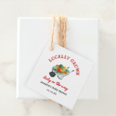 地元で育った農家市場の赤ちゃんシャワー フェイバータグ (インサイチュ)