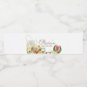 地元で育った農家市場の赤ちゃんシャワー ペットボトルラベル (シングルラベル)