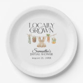 地元で育った農家市場の赤ちゃんシャワー ペーパープレート (正面)