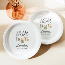 地元で育った農家市場の赤ちゃんシャワー ペーパープレート