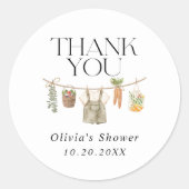 地元で育った農家市場の赤ちゃんシャワー ラウンドシール (正面)