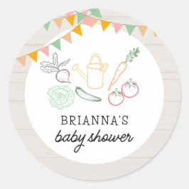 地元で育った農家市場の赤ちゃんシャワー ラウンドシール