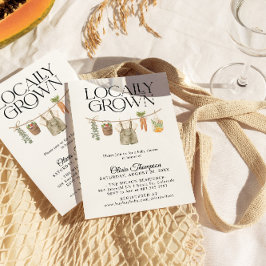 地元で育った農家市場の赤ちゃんシャワー 招待状