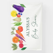 地元で育った農家市場の赤ちゃんシャワー 横断幕 (縦)