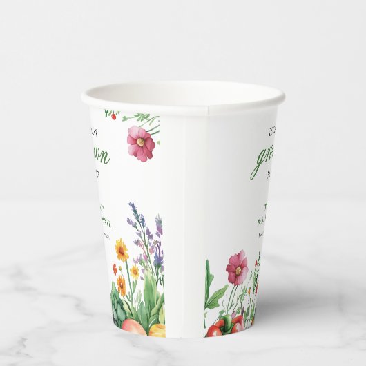 地元で育った農家市場の赤ちゃんシャワー 紙コップ (右)