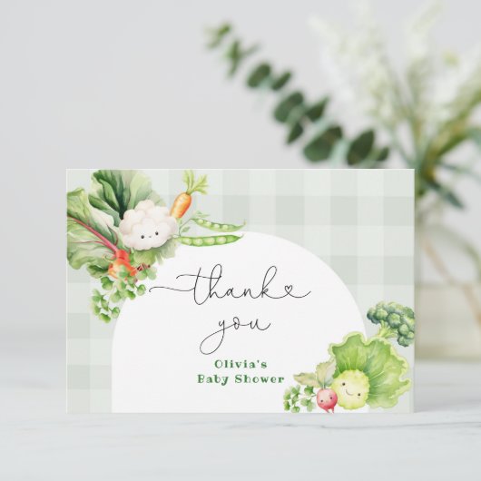 地元で育った農家市場の赤ちゃん感謝していシャワーあなた サンキューカード (スタンド正面)