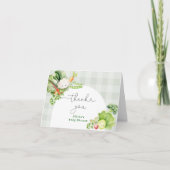 地元で育った農家市場の赤ちゃん感謝していシャワーあなた サンキューカード (正面)