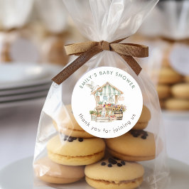 地元で育った農家市場サンキュー赤ちゃんシャワー ラウンドシール