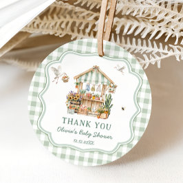 地元で育った農家市場ベビーシャワーありがとう フェイバータグ