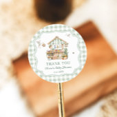 地元で育った農家市場ベビーシャワーありがとう ラウンドシール