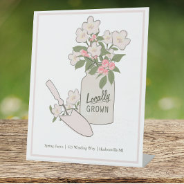 地元で育った農家市場事業 台座サイン