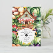 地元で育った農家市場誕生日 招待状 (スタンド正面)